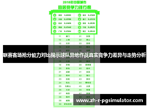 联赛客场抢分能力对比揭示球队异地作战真实竞争力差异与走势分析